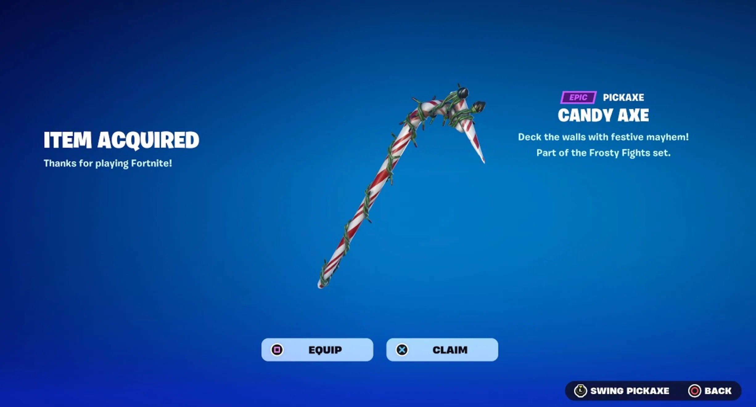 Candy Axe fortnite pickaxe